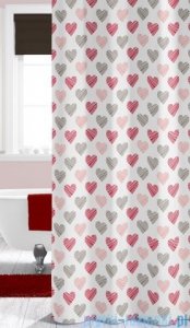 Sealskin Amor Red zasłona prysznicowa tekstylna 180x200cm 235241359