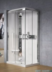 Novellini Glax 3 kabina standard 100x80 lewa srebrny GL3A100ST-1B