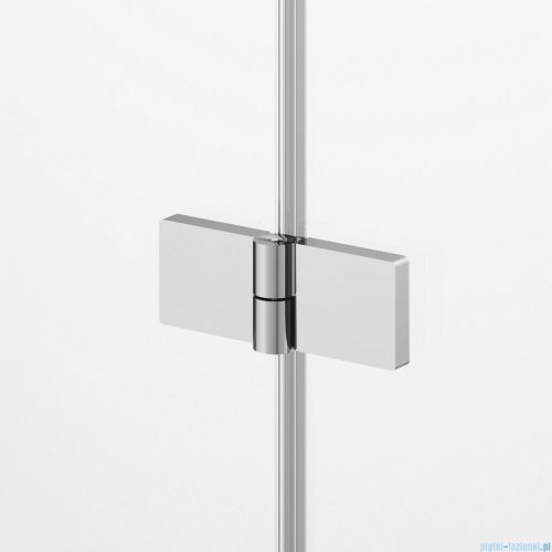 Ronal ANNEA AN13 Drzwi jednoczęściowe ze ścianką stałą w linii 80x200cm prawe srebrny połysk AN13D08005007