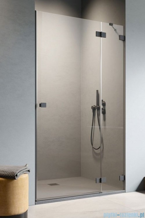 Radaway Essenza Pro Black Dwj drzwi wnękowe 100cm prawe czarny mat/szkło przejrzyste 10099100-54-01R