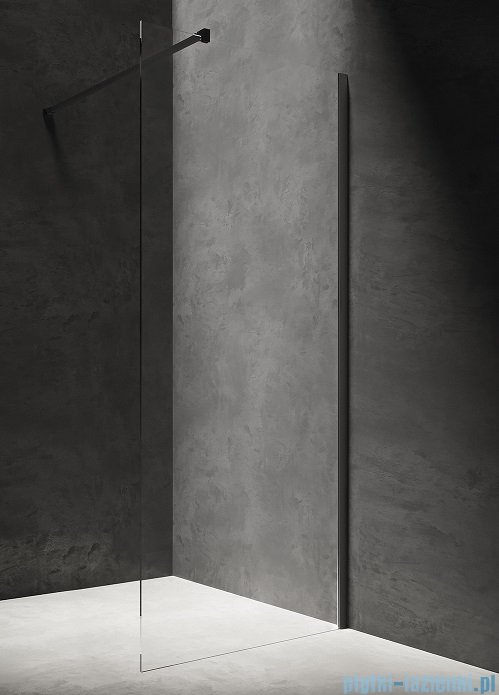Omnires Marina Kabina prysznicowa typu walk-in 80x200 cm przejrzyste profil czarny DNR80XBLTR