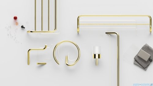  Deante SILIA Wieszak na ręcznik podwójny ścienny złoty ADI_Z631