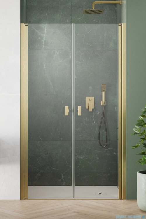 Radaway Nes DWD I Brushed Gold drzwi wnękowe 110cm szczotkowane złoto 10027110-99-01