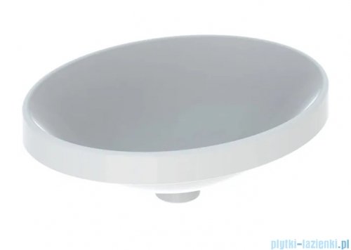 Geberit VariForm Umywalka owalna wpuszczana w blat bez przelewu szkliwiony spód 50x40cm 500.711.01.2