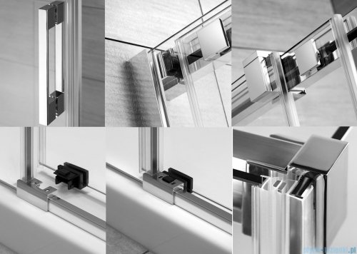 Radaway Espera KDJ Mirror kabina prysznicowa 120x100 prawa szkło przejrzyste 380595-01R/380232-71R/380140-01L