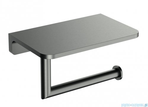 Omnires Modern Project uchwyt na papier toaletowy z półką grafit szczotkowany MP60511GR