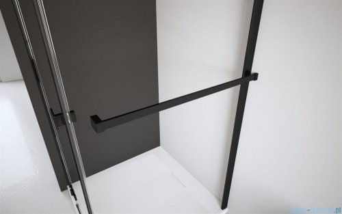 Radaway Essenza Black Kdj kabina 80x110cm lewa szkło przejrzyste 1385043-54-01L/1384053-01-01