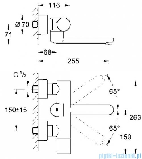 Grohe Eurosmart Cosmopolitan E elektronika na podczerwień do umywalki z termostatem 1/2  36333000