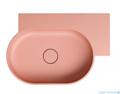  Omnires Ovo M+ umywalka nablatowa/wisząca prawa 66x44 cm coral mat OVO645UWPCO