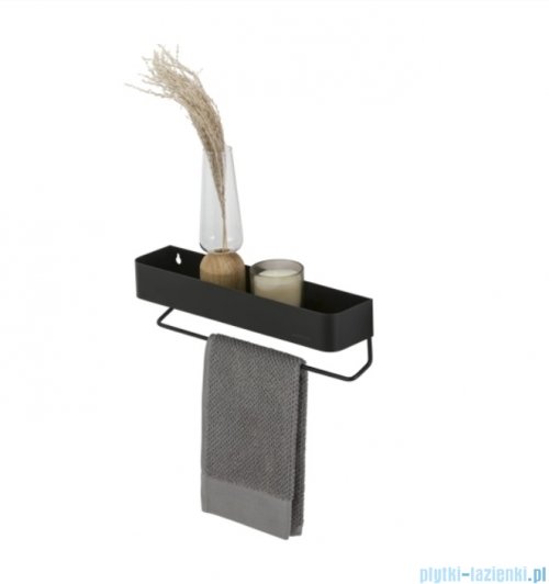 Sealskin Brix Półka z wieszakiem na ręczniki 35 cm czarna 362473419