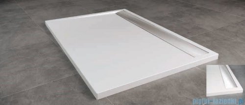 SanSwiss WIA Brodzik konglomeratowy prostokątny 90x140cm biały/połysk WIA901405004