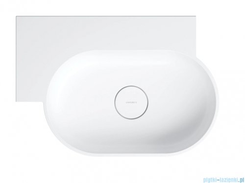 Omnires Ovo M+ umywalka nablatowa/wisząca lewa 55x38 cm biały mat OVO555UWLBM