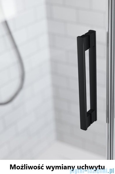 Radaway Idea 8 QL XL Black Kdj kabina 100x80cm prawa czarny mat/szkło przejrzyste 10560517-54-01R/10570472-01-01/10580080-01-01L