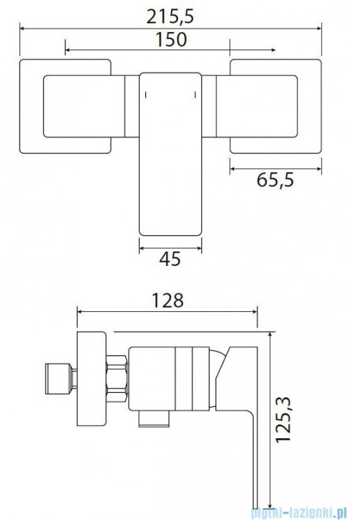 Vitalle SPELLO bateria prysznicowa chrom 3950303150