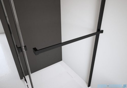 Radaway Essenza 8 Black Ptj kabina pięciokątna 90x80cm lewa czarny mat/szkło przejrzyste 10490000-54-01L/10490600-01-01