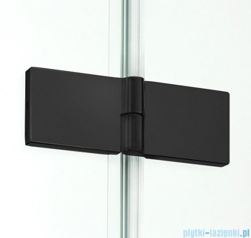 New Trendy New Soleo Black drzwi wnękowe bifold 80x195 cm przejrzyste lewe D-0221A