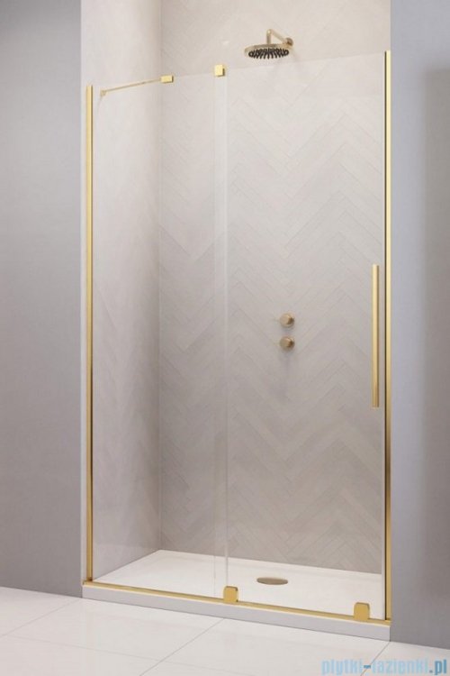 Radaway Furo Gold DWJ drzwi prysznicowe 150cm lewe szkło przejrzyste 10107772-09-01L/10110730-01-01