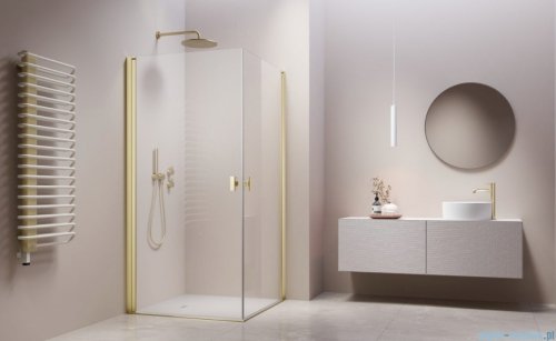 Radaway Nes 6 Kdd I Brushed Light Gold kabina 80x100cm szczotkowane jasne złoto 10021080-98-01L/10021100-98-01R