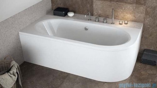 Besco Avita 170x75cm wanna asymetryczna lewa + obudowa + syfon #WAA-170-NL/OAA-170-NS/19975