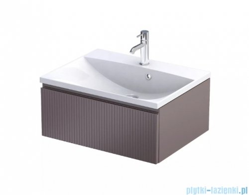 Oristo Brylant szafka podumywalkowa wisząca Ryflowana 60x25x45 mokka mat OR36-SD1S-60-21R