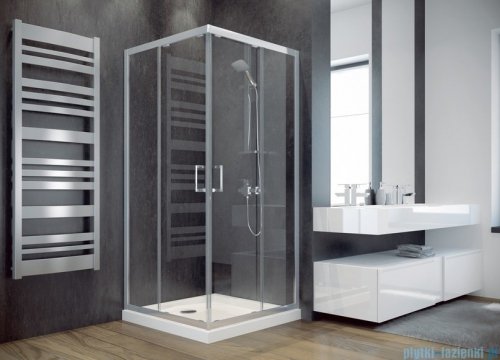Besco Modern kabina kwadratowa 80x80x185cm przejrzyste