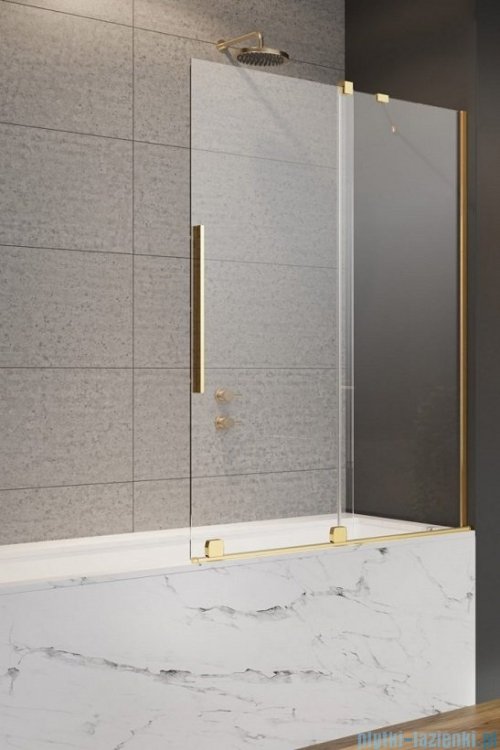 Radaway Furo Gold PND II parawan nawannowy 100cm prawy szkło przejrzyste 10109538-09-01R/10112494-01-01
