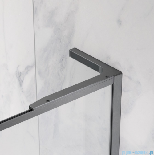 Radaway Modo F SL Brushed Gunmetal II kabina Walk-in 90x201,6cm prawa Szczotkowany Grafit szkło przejrzyste 10419094-92-01R