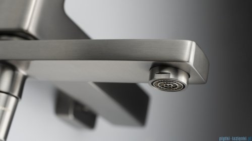 Deante BLUR Bateria wannowa ścienna ze składaną wylewką titanium BQL_D12M