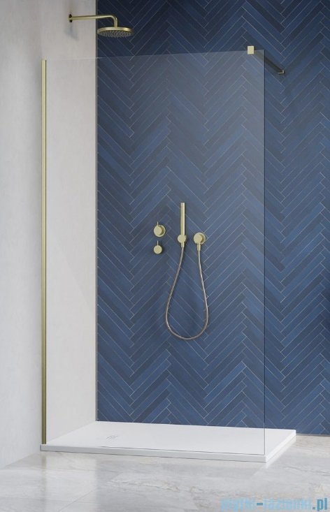 Radaway Modo New II Brushed Gold kabina Walk-in 75x200 szczotkowane złoto 389075-99-01