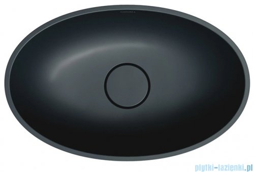Omnires Shell M+ umywalka nablatowa 50x32 cm black lava mat SHELL500UNBLV
