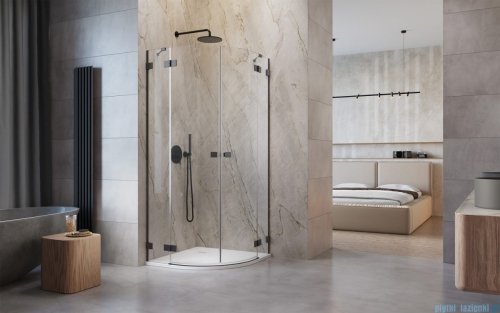 Radaway Essenza Pro Brushed GunMetal Pdd kabina 80x100cm szczotkowany grafit 10095080-92-01L/10095100-92-01R