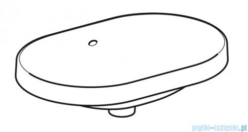 Geberit VariForm Umywalka owalna wpuszczana w blat 60x40cm szkliwiony spód 500.729.01.2