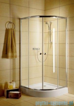 Radaway Classic A Kabina prysznicowa półokrągła z drzwiami przesuwnymi 90x90x185 szkło grafitowe