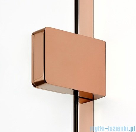 New Trendy Eventa Copper Shine kabina walk-in 100x80x200 cm z dodatkową ścianką przejrzyste miedź połysk EXK-6548/EXK-6553