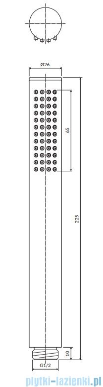 Omnires Microphone słuchawka prysznicowa 1-funkcyjna czarny MICROPHONEX-RBL