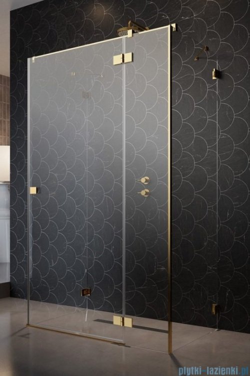 Radaway Essenza Pro Gold Kdj+S kabina 75x100x75cm prawa złoty połysk/szkło przejrzyste 10097310-09-01R/10098075-01-01/10098075-01-01