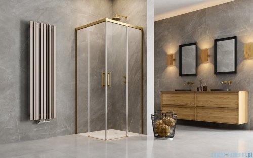 Radaway Idea Gold Kdd kabina 100x80cm złoty połysk/szkło przejrzyste 387062-09-01L/387061-09-01R