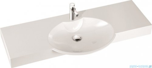 Marmorin umywalka nablatowa Carme 130, 130 cm z otworem biała 260 130 020 011