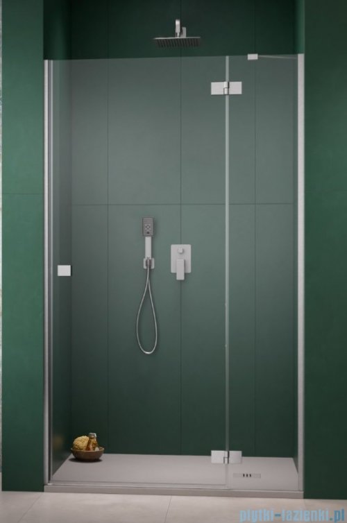 Radaway Essenza 8 Brushed Nickel Dwj drzwi wnękowe 110cm prawe szczotkowany nikiel/szkło przejrzyste 10480712-01-01R/10460337-91-01R