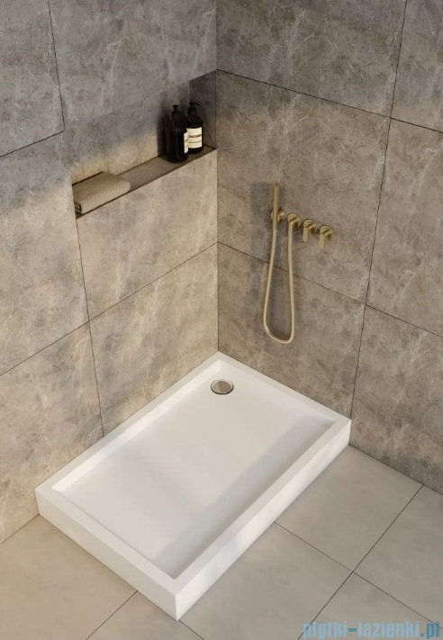 Schedpol Schedline Favory Plus brodzik prostokątny 120x90x16cm White Stone 3ST.F1P-90120/B/ST
