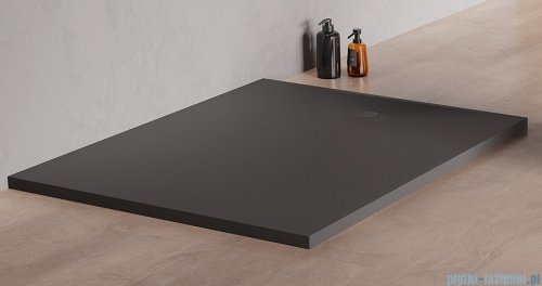 New Trendy Nex Shade brodzik konglomeratowy prostokątny 110x90x3,5 cm antracyt B-0507