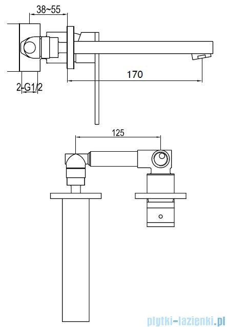 Kohlman Nexen Podtynkowa bateria umywalkowa QW185U