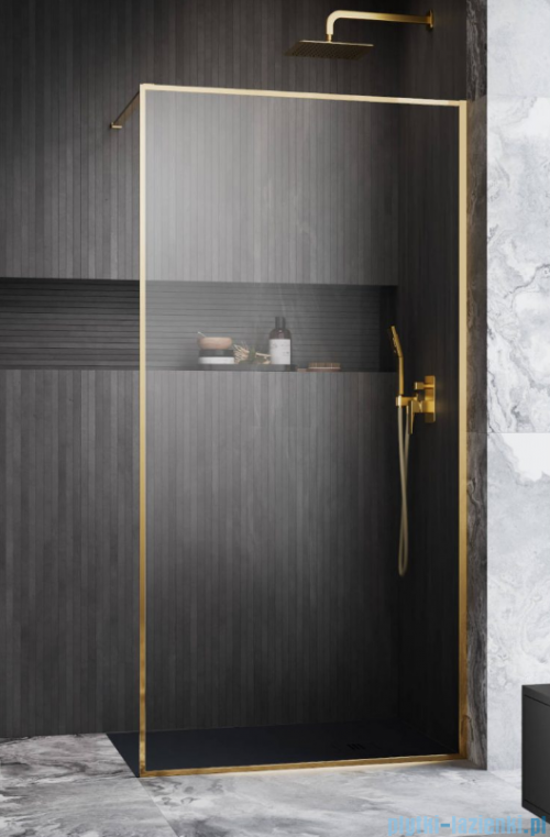 Radaway Modo F II Gold kabina Walk-in 155x201cm Złoty połysk szkło przejrzyste 10409155-09-01