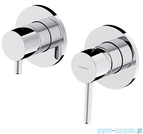 Omnires Y bateria wannowa 5-otworowa podtynkowa z krótką wylewką chrom Y1237/1SCR