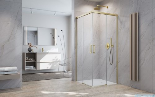 Radaway Idea Kdd Brushed Gold kabina 80x110cm szczotkowane złoto 387061-99-01L/387063-99-01R