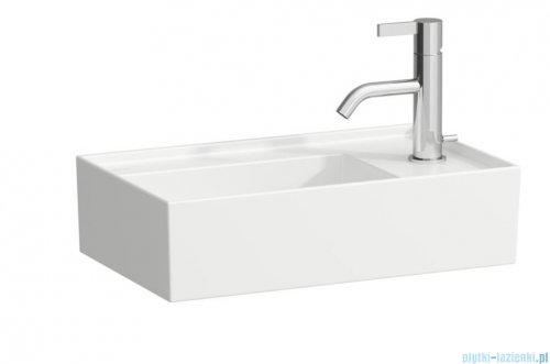 Laufen Kartell umywalka ścienna z ukrytym liniowym odpływem z powłoką  LCC Active (LAUFEN Clean Coat Active) 46x28cm biały  H815334A001111