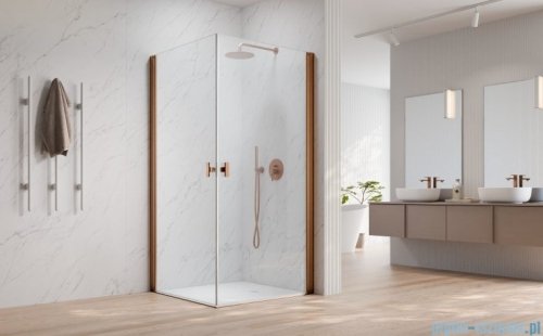 Radaway Nes Kdd I Brushed Copper kabina 100x90cm szczotkowana miedź 10021100-93-01L/10021090-93-01R
