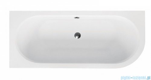 Besco Avita 150x75cm wanna asymetryczna lewa + obudowa CZARNY mat  + syfon CZARNY #WAA-150-NL/OAV-150-NSC/19977