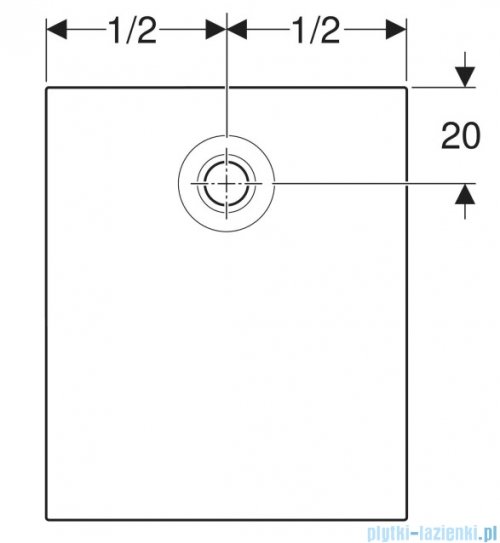 Geberit brodzik Nemea 90x75cm biały mat 550.592.00.1