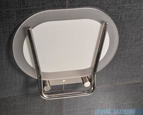 Ravak Siedzisko Ovo chrome Clear nierdzewne do kabin prysznicowych B8F0000029